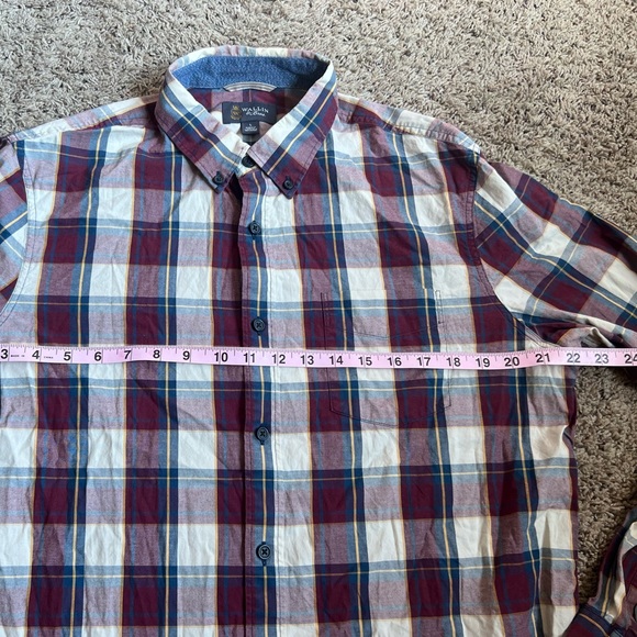 Wallin & Bros Button Down Shirt Large Plaid - Picture 4 of 6